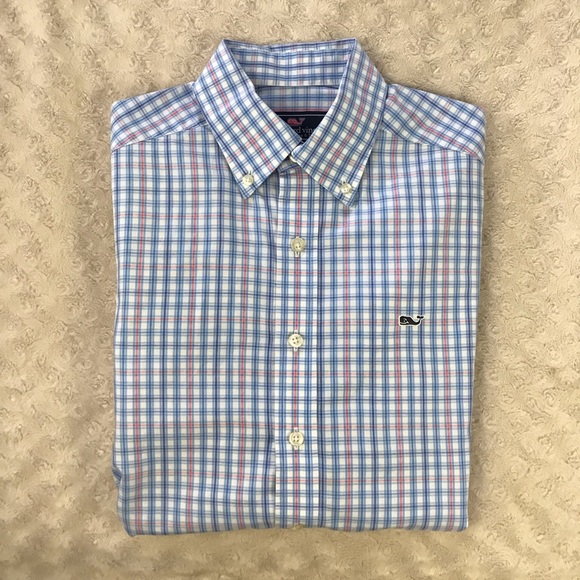 Vineyard Vines Other - Vineyard Vines Slim Fit Whale Shirt XS Blue Plaid